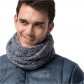 Jack Wolfskin Knitted Tube Scarf (Neck Scarf) Snow Flurry Loop dark blue